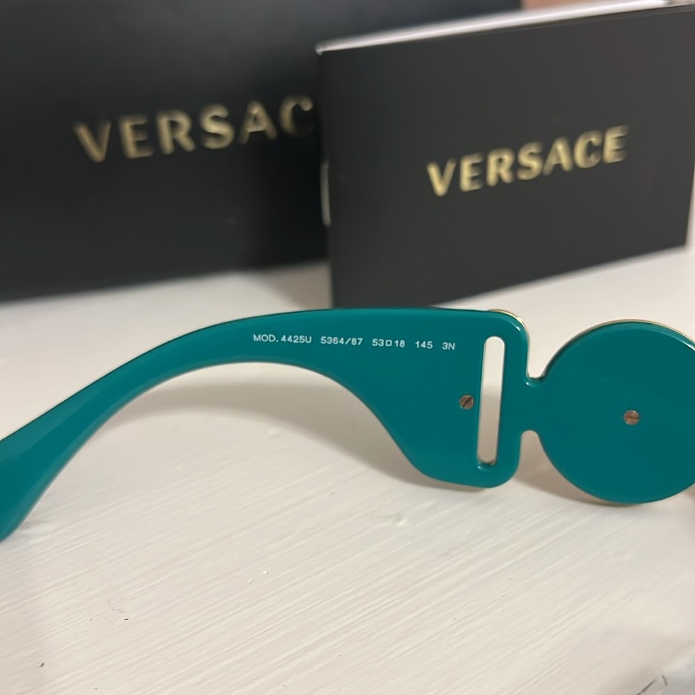 Versace MAXI MEDUSA BIGGIE Sunglasses Turquoise/Aqua - Picture 5 of 8
